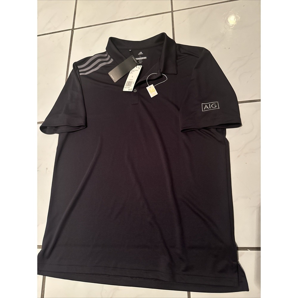 NWT New Zealand All Blacks Adidas Mens Medium Short Sleeve Rugby Polo Shirt AIG